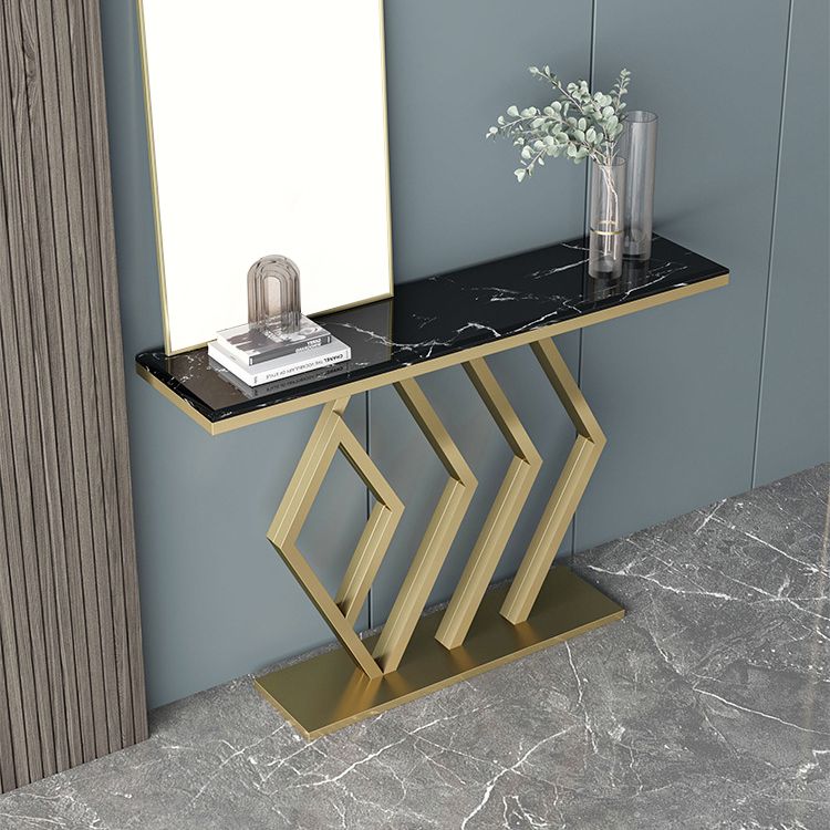 Tavolo da divano di divano console in marmo contemporaneo tavolo da ferro rettangolare per sala