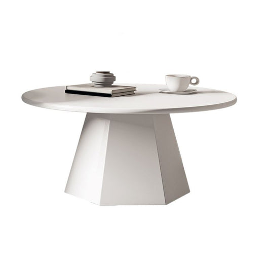 Pedestal Base Designed Cocktail Table White/black Metal Circular Coffee Table Clearhalo 'Coffee & Accent Tables' 'Coffee Tables' 'coffee_tables' 'furn' 'furn_coffee_tables' 'Furniture' 'furniture_coffee_tables' 'Living Room Furniture' 1200x1200_0af486d1-7925-4bba-a9de-9941dae372f1