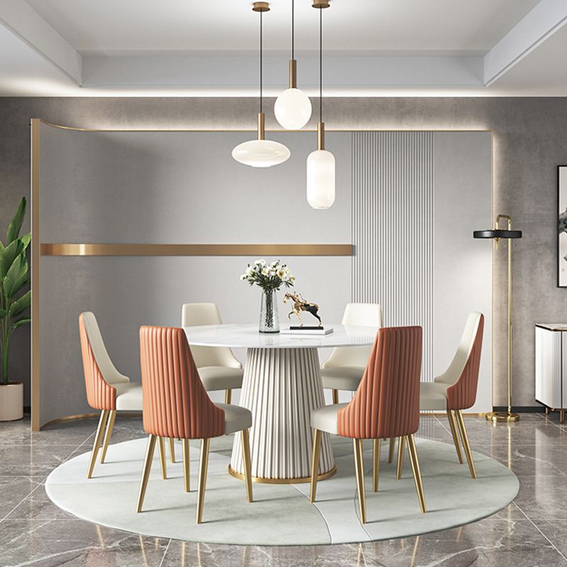 Traditional Luxury Round Dining Table Sintered Stone Table with White Pedestal Base Clearhalo ' dining_table' 'Dining Tables & Seating' 'Dining Tables' 'furn' 'furn_dining_table' 'Furniture' 'furniture_dining_table' 'Kitchen & Dining Furniture' 'kitchen&dining_furn' 'kitchen' 'kitchen_dining_table' 1200x1200_0af551e6-3f4f-419c-8263-1cbfad45ef9b