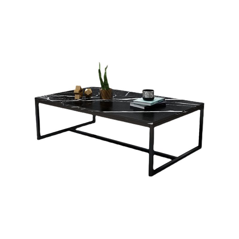 17.7" Tall Modern Steel Trestle Base Rectangular Wood Top Coffee Table Clearhalo 'Coffee & Accent Tables' 'Coffee Tables' 'coffee_tables' 'furn' 'furn_coffee_tables' 'Furniture' 'furniture_coffee_tables' 'Living Room Furniture' 1200x1200_0af59f09-ffe7-404d-8e19-b6b7e241202c