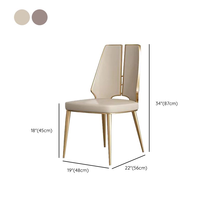 Glam Style Side Chair Metal Open Back Dining Room Chair for Indoor Clearhalo 'Dining Chairs' 'Dining Tables & Seating' 'dining_chair' 'furn' 'furn_dining_chair' 'Furniture' 'Kitchen & Dining Furniture' 1200x1200_0af6a084-fee2-4d14-8f10-730bbb1582d1