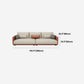 Faux Leather Pillow Back Sofa with Chaise Square Arm Sectional