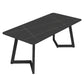 Industrial Style Sintered Stone Dinner Room Kitchen Table Black Sled Base Table for Dinning Room Clearhalo ' dining_table' 'Dining Tables & Seating' 'Dining Tables' 'furn' 'furn_dining_table' 'Furniture' 'furniture_dining_table' 'Kitchen & Dining Furniture' 'kitchen&dining_furn' 'kitchen' 'kitchen_dining_table' 1200x1200_0af9f054-a47a-44a8-8e82-5fa6d60ec513