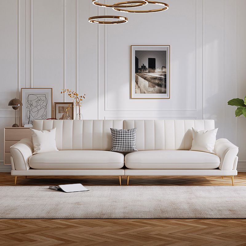 Canapé en cuir faux 35,43 "d x 36,22" H canapé à bras évasé pour le salon