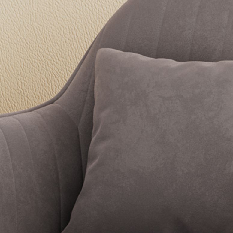 Scandinavian Style Metal Dining Chair Bedroom Upholstered Chair with Arm Clearhalo ' kitchen&dining_furn' 'Dining Chairs' 'Dining Tables & Seating' 'dining_chair' 'furn' 'furn_dining_chair' 'Furniture' 'furniture_dining_chair' 'Kitchen & Dining Furniture' 'kitchen' 1200x1200_0afb7f56-b6e6-4d63-9a1b-4ac2a8c56de7