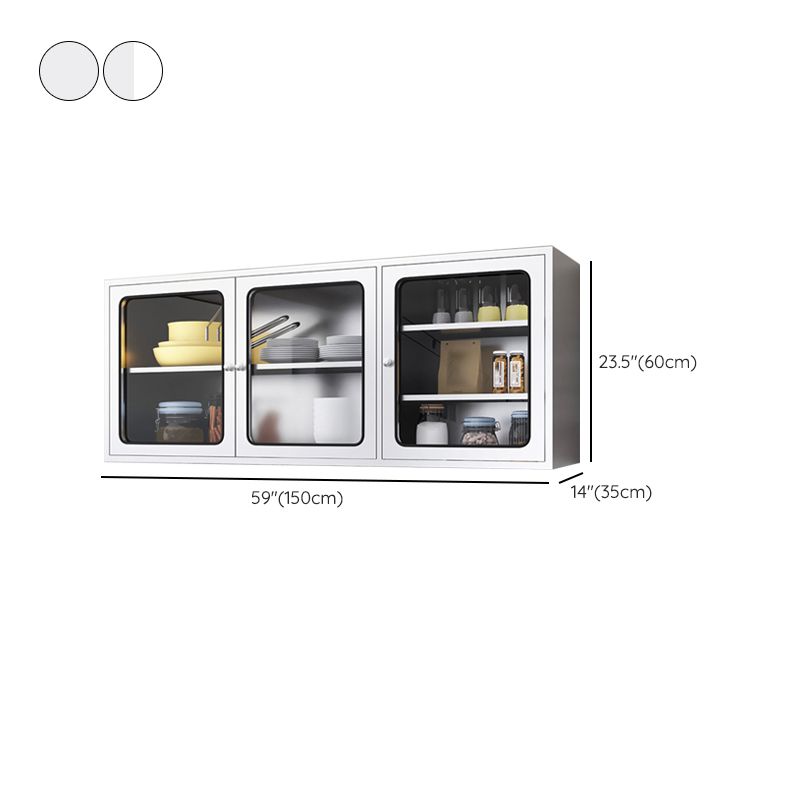 Contemporary Display Stand Stainless Steel Hutch Cabinet for Dining Room Clearhalo 'Display & China Cabinets' 'display_china_cabinets' 'furn' 'furn_display_china_cabinets' 'Furniture' 'Kitchen & Dining Furniture' 1200x1200_0afd39c9-41fa-4168-be27-b24f24a3e998