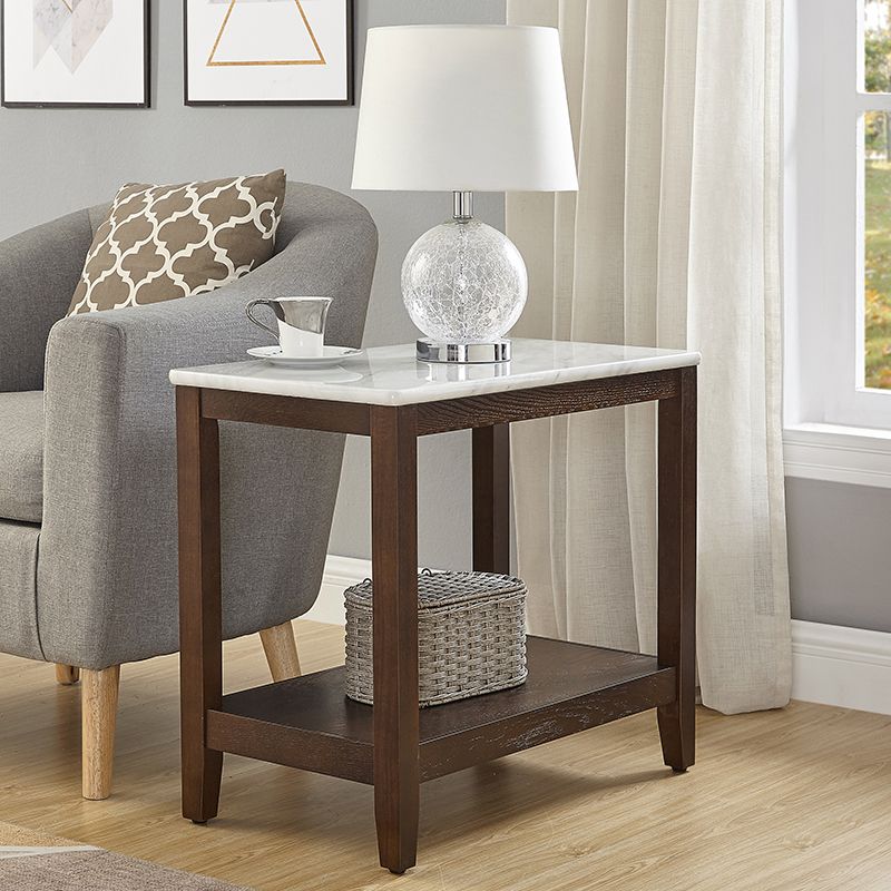 24" Tall Farmhouse Rectangular Wooden Side Table With One Shelf and 4 Wood Legs Clearhalo 'Coffee & Accent Tables' 'End & Side Tables' 'end_side_table' 'end_side_tables' 'furn' 'furn_end_side_tables' 'Furniture' 'furniture_end_side_table' 'Living Room Furniture' 1200x1200_0afd4a8a-2cd7-4f25-ae14-7b4070ef847b