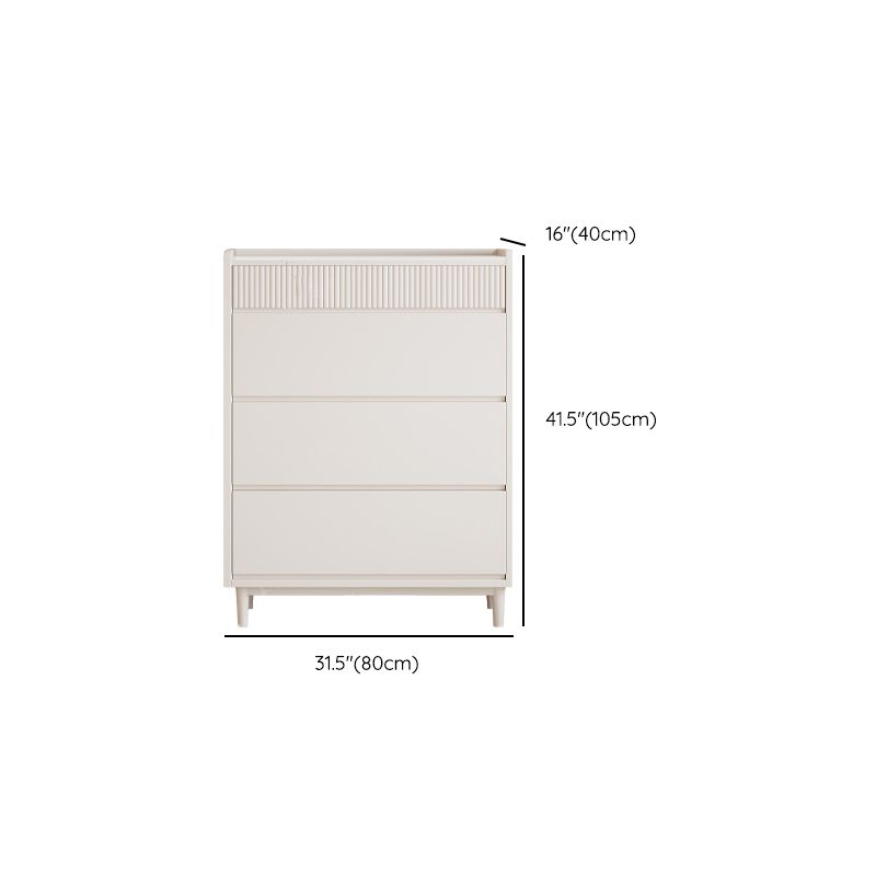 Tocador contemporáneo tocador de cofre de almacenamiento blanco con cajones