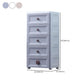 Plastic 5-drawer Storage Cabinet Modern Wardrobe Armoire with Legs Clearhalo 'Armoires & Wardrobes' 'armoires_wardrobes' 'Bedroom Furniture' 'furn' 'furn_armoires_wardrobes' 'Furniture' 1200x1200_0b010cfb-c3a9-4293-96da-20683ce14318