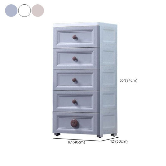 Plastic 5-drawer Storage Cabinet Modern Wardrobe Armoire with Legs Clearhalo 'Armoires & Wardrobes' 'armoires_wardrobes' 'Bedroom Furniture' 'furn' 'furn_armoires_wardrobes' 'Furniture' 1200x1200_0b010cfb-c3a9-4293-96da-20683ce14318