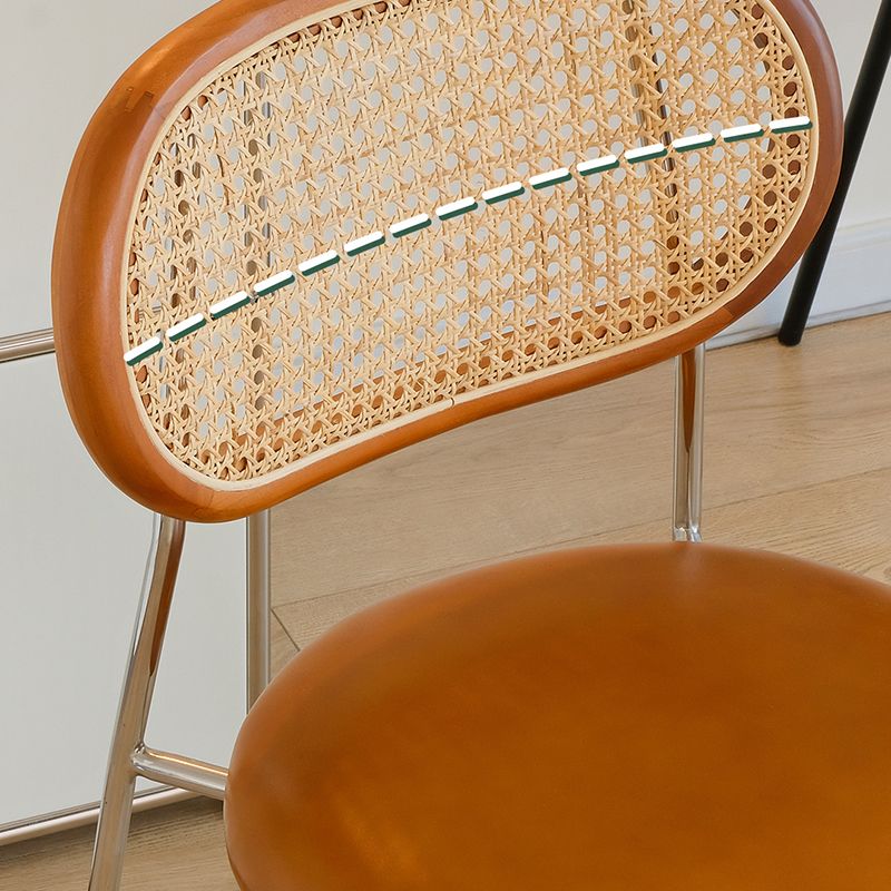Polished Finish Faux Leather Dining Chair with Metal Legs for Kitchen Clearhalo 'Dining Chairs' 'Dining Tables & Seating' 'dining_chair' 'furn' 'furn_dining_chair' 'Furniture' 'Kitchen & Dining Furniture' 1200x1200_0b01f593-9893-4ad2-84d5-c5f3bb8206d6