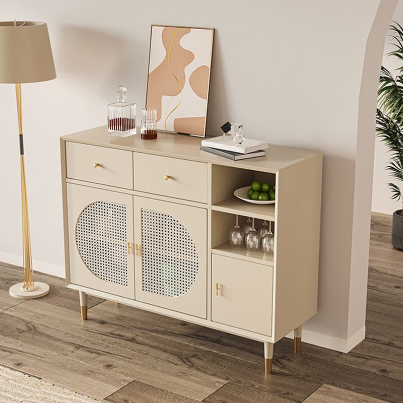 Mesa del aparador de madera diseñada con cajones de comedor glamoroso