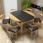 Modern Stone Scalable Dining Table Rubber Base for Dining Room Clearhalo 'Dining Tables & Seating' 'Dining Tables' 'dining_table' 'furn' 'furn_dining_table' 'Furniture' 'Kitchen & Dining Furniture' 1200x1200_0b037818-b60c-4d63-a2ed-e6e2b4f62ec4