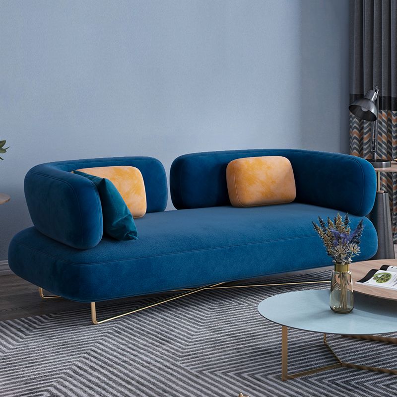Scandinavian Solid Color Velvet Sofa 31.49" Wide Tuxedo Arm Sofa Clearhalo 'furn' 'furn_sofas' 'Furniture' 'Living Room Furniture' 'Sofa' 'sofas' 1200x1200_0b053005-cd85-4f3c-a720-b22567e6bfba