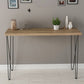 Modern Brown Wooden Bar Table Rectangle Dining Table for Kitchen Living Room Coffee Room