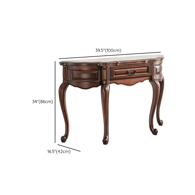 Free Form Shape Contemporary Console Table Wooden Console Sofa Table for Hall