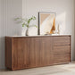 Sideboard a buffet marrone con cassetti server per pranzo contemporanei