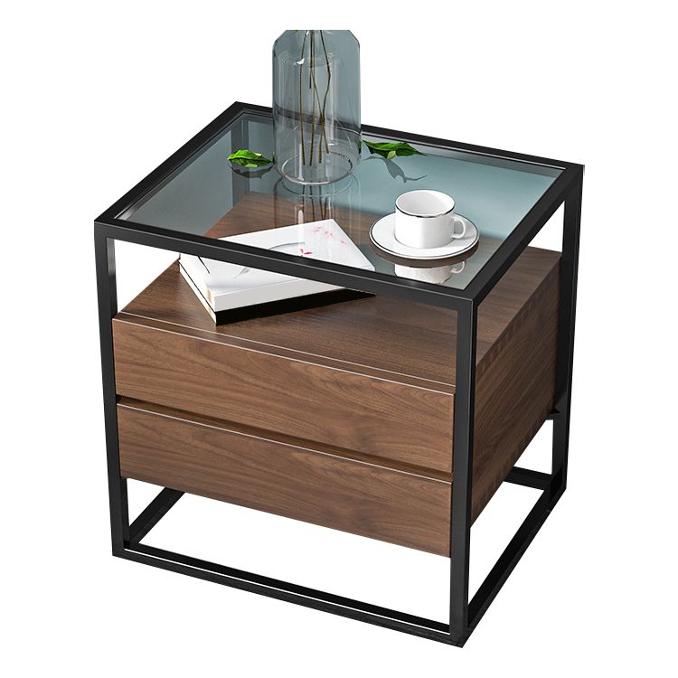 Solid Wood Bed Nightstand Contemporary Bedside Cabinet with Drawers Clearhalo 'Bedroom Furniture' 'furn' 'furn_night_stand' 'Furniture' 'night_stand' 'Nightstands' 1200x1200_0b0878fd-a976-4b5b-b28d-d2f651ecc0ff