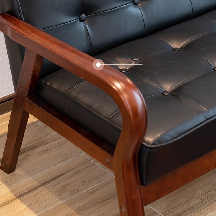 フェイクレザーソファ29.53 "ハイミッドセンチュリーモダンスクエアソファ