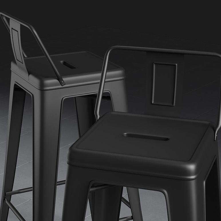 Industrial Style Metal Bar Stool Backrest Counter Stool for Restaurant and Bristol Clearhalo 'Bar Furniture' 'Bar Stools' 'bar_stools' 'furn' 'furn_bar_stools' 'Furniture' 'Kitchen & Dining Furniture' 1200x1200_0b08e6bb-fa78-4590-a1d3-4876d32b494d