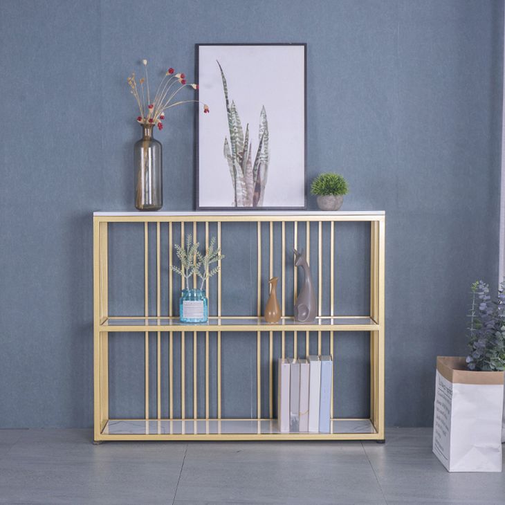 12 Inch Wide Glam Console Table Rectangle Stone Sofa Console Table