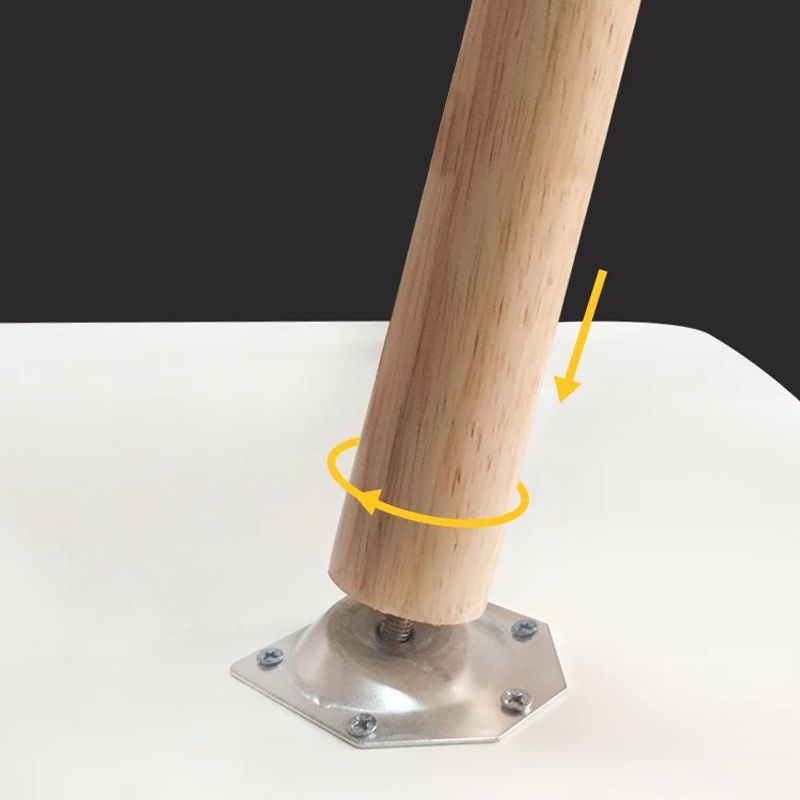 Rectangular Wood 4 Legs 1 Single Coffee Cocktail Table - 16.34" H