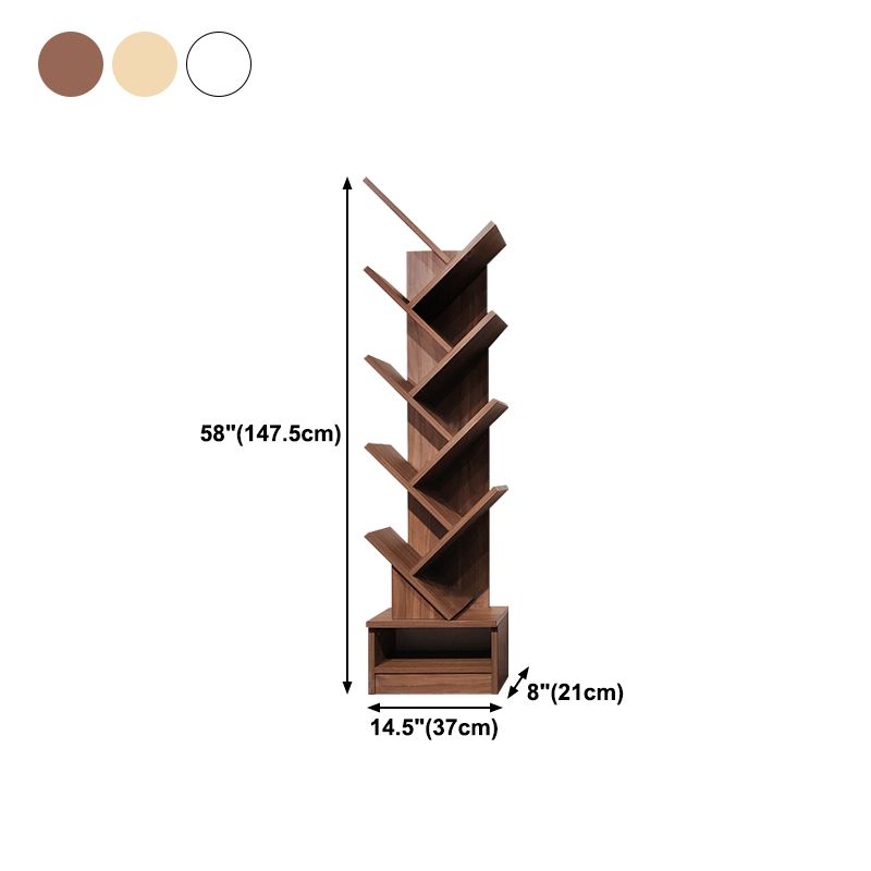 Manufactured Wood Corner Bookshelf Modern Closed Back Vertical Bookcase Clearhalo 'Bookcases' 'furn' 'furn_bookcases' 'Furniture' 'furniture_bookcases' 'Office Furniture' 1200x1200_0b0bf52c-8510-4dfc-8d0f-f606f4ecdbb0