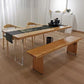 Solid Wood Top Dining Table Rectangle Pine Wood Table with Sled Base Clearhalo 'Dining Tables & Seating' 'Dining Tables' 'dining_table' 'furn' 'furn_dining_table' 'Furniture' 'furniture_dining_table' 'Kitchen & Dining Furniture' 'kitchen' 'kitchen_dining_table' 1200x1200_0b0d0b40-f906-4cb9-9848-f7c3498ad3f0