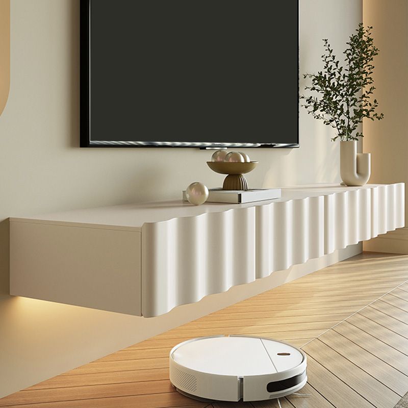 Contemporary White TV Console Wall Mounted Wood Media Console for Living Room Clearhalo 'furn' 'furn_tv_stands_entertainment_centers' 'Furniture' 'Living Room Furniture' 'TV Stands & Entertainment Centers' 'TV Stands & Media Storage Furniture' 'tv_stands_entertainment_centers' 1200x1200_0b0f2f48-7a60-47c3-bf00-3c557e0d4940