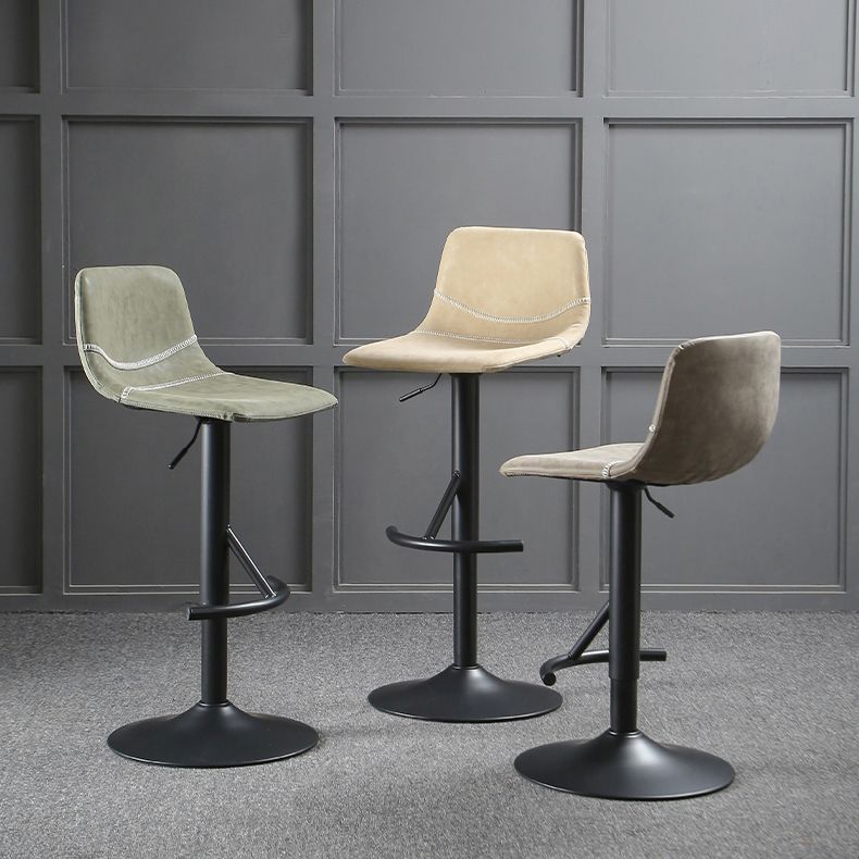 Modern Metal Dining Kitchen Room Armless Stool Low Back Bar Stool Clearhalo 'Bar Furniture' 'Bar Stools' 'bar_stools' 'furn' 'furn_bar_stools' 'Furniture' 'furniture_bar_stools' 'Kitchen & Dining Furniture' 1200x1200_0b0fe40b-0e7a-437b-a6da-40d1e9abc035