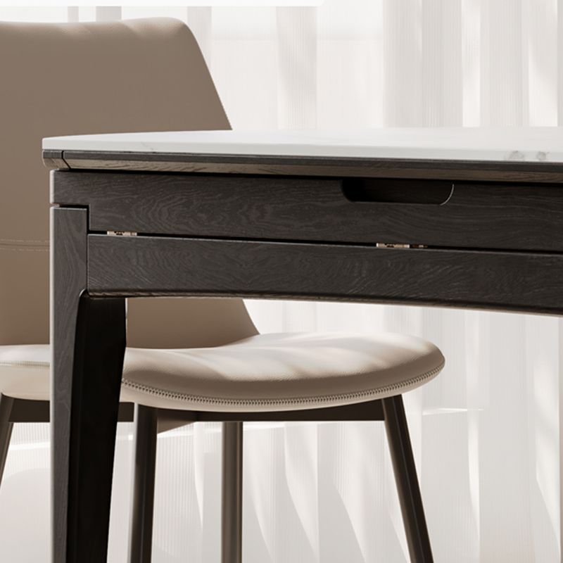 Set da pranzo rotondo in pietra in stile contemporaneo per cucina