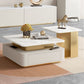 Glam Square Cocktail Table Single Stone Coffee Cocktail Table with Storage Clearhalo 'Coffee & Accent Tables' 'Coffee Tables' 'coffee_tables' 'furn' 'furn_coffee_tables' 'Furniture' 'Living Room Furniture' 1200x1200_0b1335dc-2cb4-4925-928c-0dc9a90267d3