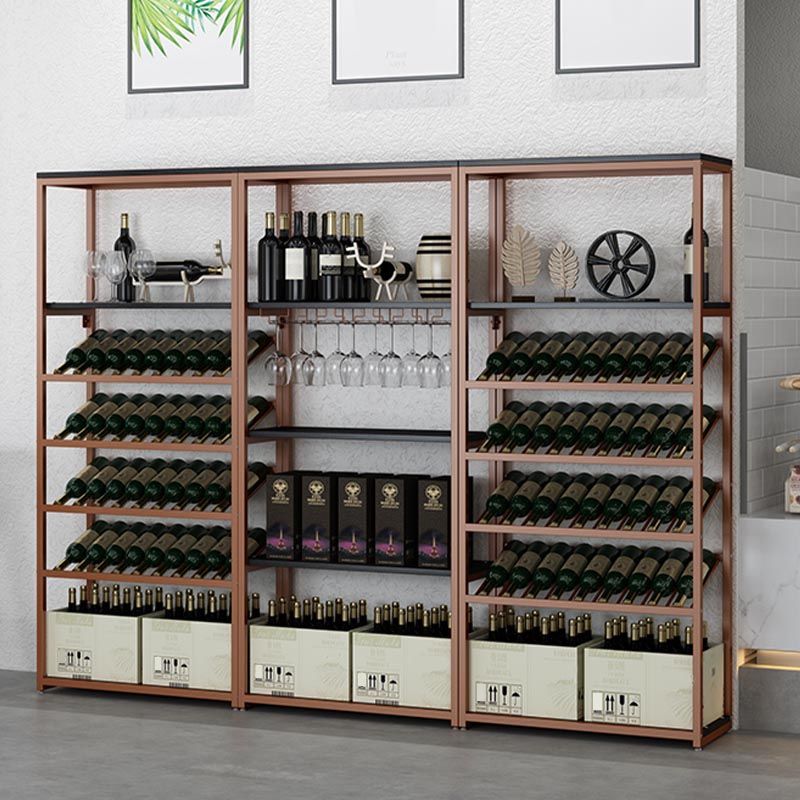 Hedendaagse metalen wijnrek flesfleshouder voor woonkamer