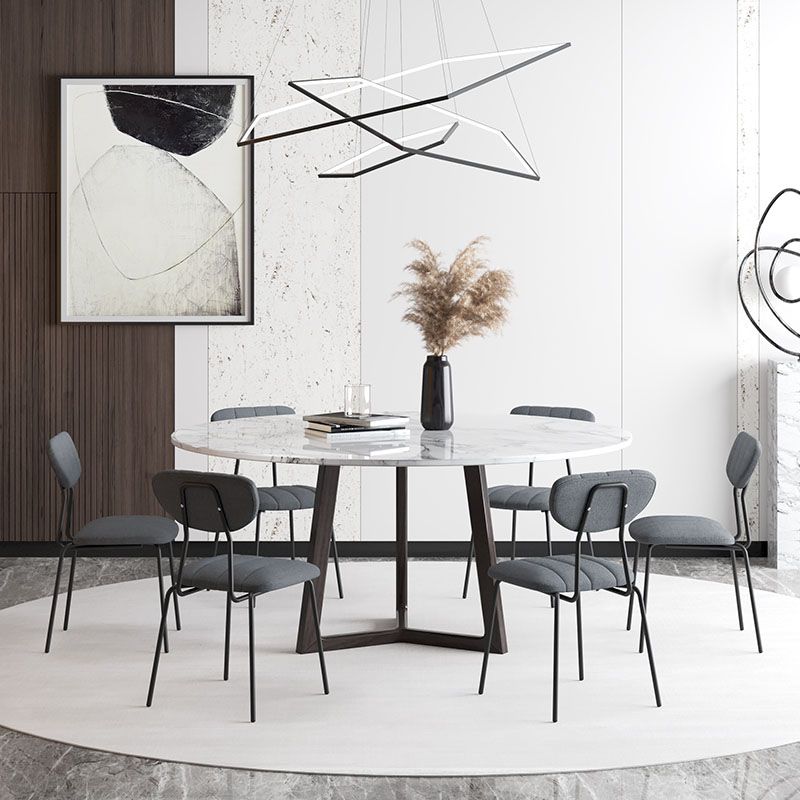 Minimalist Style Upholstered Armless Dining Chairs Open Back Dining Side Chairs Clearhalo ' kitchen&dining_furn' 'Dining Chairs' 'Dining Tables & Seating' 'dining_chair' 'furn' 'furn_dining_chair' 'Furniture' 'furniture_dining_chair' 'Kitchen & Dining Furniture' 'kitchen' 1200x1200_0b15026c-5255-43b6-bbe0-b1f094e1b8cf