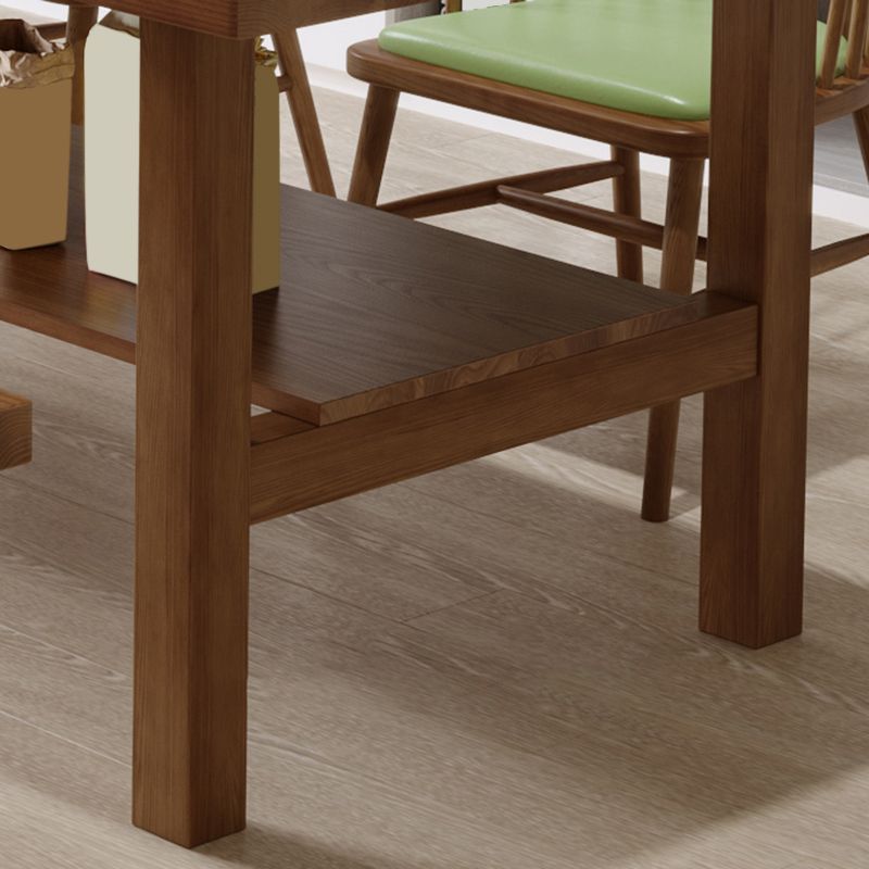 Simplicity Dinette Table Solid Wood Rectangle Dining Room Table in Brown Clearhalo 'Dining Tables & Seating' 'Dining Tables' 'dining_table' 'furn' 'furn_dining_table' 'Furniture' 'Kitchen & Dining Furniture' 1200x1200_0b15b5b2-b868-4e9f-98a2-3b030327f2c3