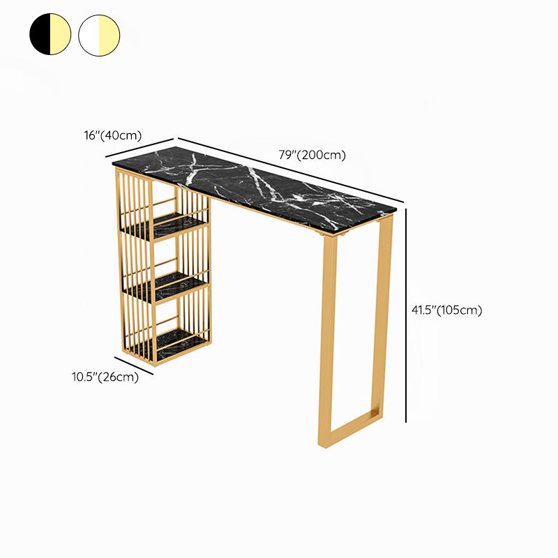 Tavolo glam tavolo da barre altezza rettangolo in metallo oro tavolo da bar per esterno