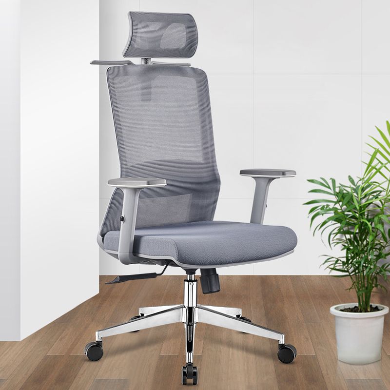 Contemporary Adjustable Arms Office Chair Gray Back Mesh Chair Clearhalo 'furn' 'furn_office_chair' 'Furniture' 'Office Chairs' 'Office Furniture' 'office_chair' 1200x1200_0b16c28e-549b-4354-a9aa-b02f86215ece