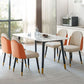 Rectangle 4 Legs Luxury Table White Tone Fixed Table of Sintered Stone Clearhalo ' dining_table' 'Dining Tables & Seating' 'Dining Tables' 'furn' 'furn_dining_table' 'Furniture' 'furniture_dining_table' 'Kitchen & Dining Furniture' 'kitchen&dining_furn' 'kitchen' 'kitchen_dining_table' 1200x1200_0b16e204-9b8b-4266-83e8-d81627557e9f