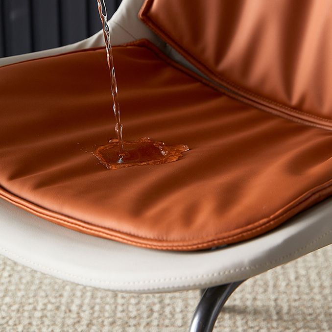 Industrial Style Leather Dining Armless Chairs Solid Back Dining Chair for Kitchen Clearhalo ' kitchen&dining_furn' 'Dining Chairs' 'Dining Tables & Seating' 'dining_chair' 'furn' 'furn_dining_chair' 'Furniture' 'furniture_dining_chair' 'Kitchen & Dining Furniture' 'kitchen' 1200x1200_0b18dc02-2b90-46f4-a527-904a984f2808