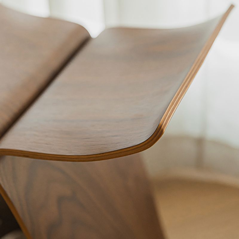 12" Wide Contemporary Corner Table Solid Wood Accent Side Table