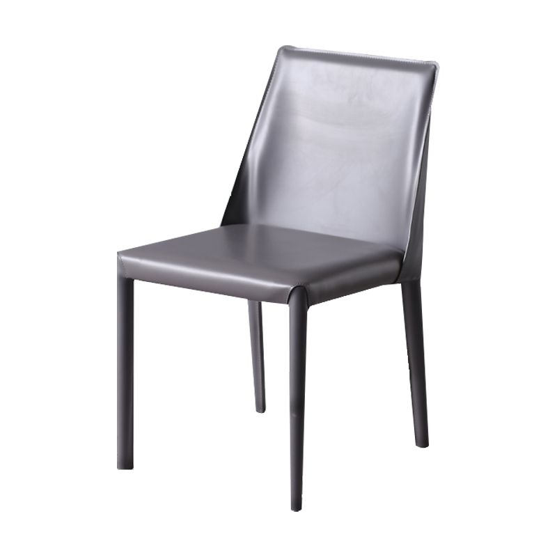 Home Leather Armless Dining Chairs Upholstered Side Chairs with Metal Legs Clearhalo ' kitchen&dining_furn' 'Dining Chairs' 'Dining Tables & Seating' 'dining_chair' 'furn' 'furn_dining_chair' 'Furniture' 'furniture_dining_chair' 'Kitchen & Dining Furniture' 'kitchen' 1200x1200_0b197b39-59af-44e3-be66-dac7c83b53c0