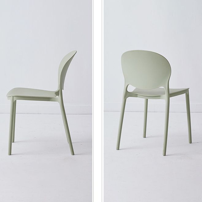 Nordic Plastic Open Back Dining Side Chair 32"H Dining Chair with 4 Legs for Restaurant Clearhalo ' kitchen&dining_furn' 'Dining Chairs' 'Dining Tables & Seating' 'dining_chair' 'furn' 'furn_dining_chair' 'Furniture' 'furniture_dining_chair' 'Kitchen & Dining Furniture' 'kitchen' 1200x1200_0b19984a-bab5-468f-a94f-2641480f3622