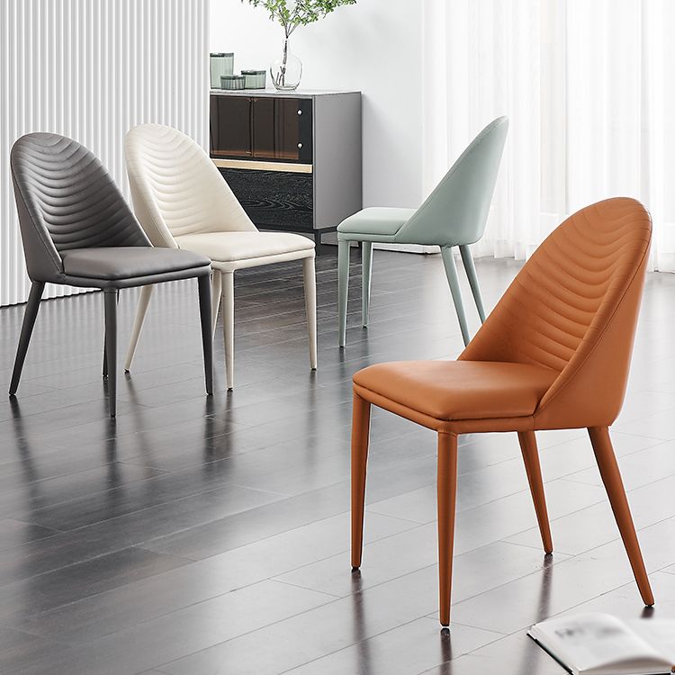 Contemporary Style Upholstered Armless Dining Chairs Solid Back Side Dining Chair Clearhalo ' kitchen&dining_furn' 'Dining Chairs' 'Dining Tables & Seating' 'dining_chair' 'furn' 'furn_dining_chair' 'Furniture' 'furniture_dining_chair' 'Kitchen & Dining Furniture' 'kitchen' 1200x1200_0b1a6f3a-7e39-4c97-85dc-4a69700a24ee