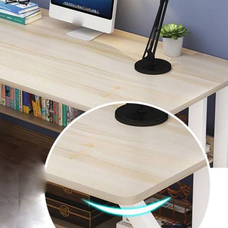 Escritorio de escritura industrial dormitorio de madera y escritorio de oficina con estante