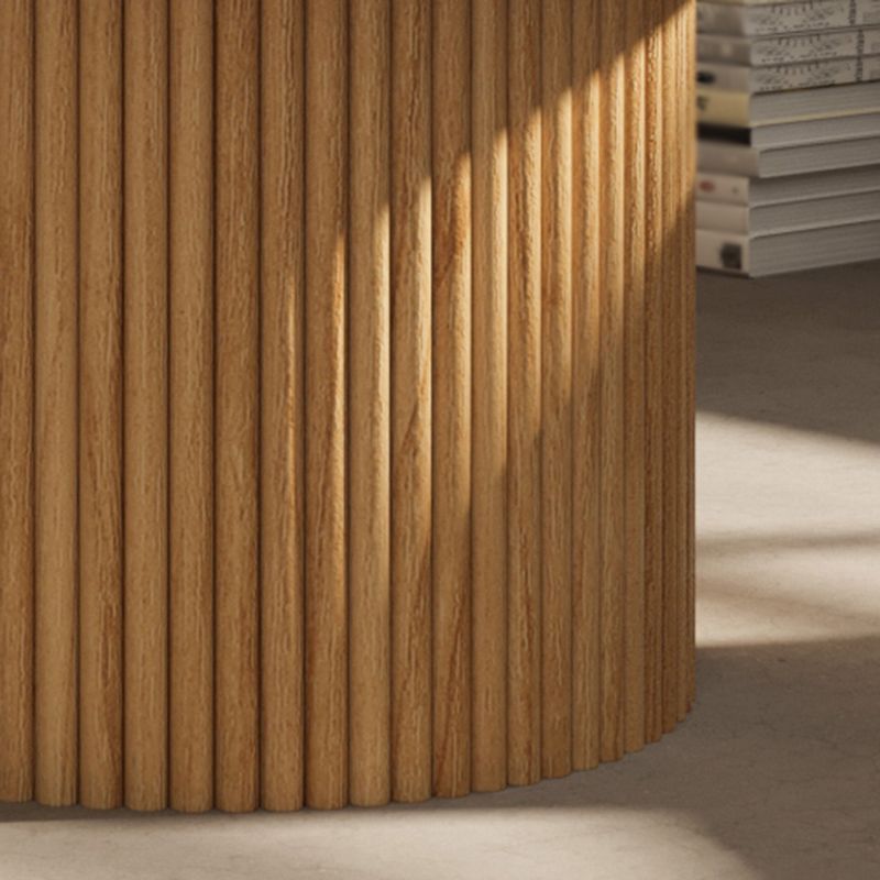 16,5 "hoher Podest -Endtisch Aschholz/Kiefern Round Side End Table