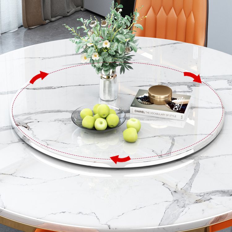 Metal Base Contemporary Style Round Dining Table Sintered Stone Table for Home Clearhalo ' dining_table' 'Dining Tables & Seating' 'Dining Tables' 'furn' 'furn_dining_table' 'Furniture' 'furniture_dining_table' 'Kitchen & Dining Furniture' 'kitchen&dining_furn' 'kitchen' 'kitchen_dining_table' 1200x1200_0b1bd25b-2978-4b27-940d-8502f59725e4