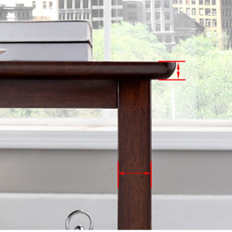 Country Double Tier Wood End Table 4 Legs Sofa Side Table with Shelf Clearhalo 'Coffee & Accent Tables' 'End & Side Tables' 'end_side_tables' 'furn' 'furn_end_side_tables' 'Furniture' 'Living Room Furniture' 1200x1200_0b1bf058-61e2-484c-a73a-cc40e88ff559