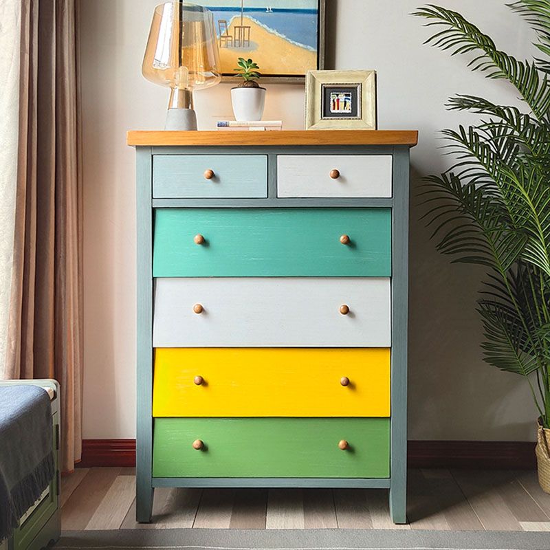 Coastal opbergkist vervaardigd houten dressoir met 3/5/6/8 laden