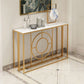 12 "W Glam Stone Console Tavolo Rettangolo Accente astratto Tavolo per Hall