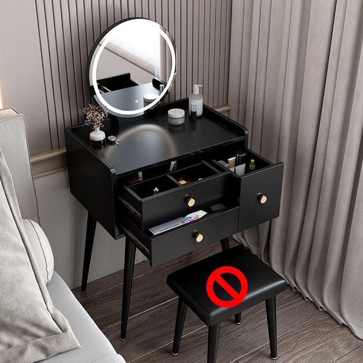 15.75" Wide Vanity Table Modern Wood 3-Drawer Dressing Table Clearhalo 'Bedroom Furniture' 'furn' 'furn_makeup_vanities' 'Furniture' 'Makeup Vanities' 'makeup_vanities' 1200x1200_0b1e742f-898c-4866-871e-8aaa9b78dac2